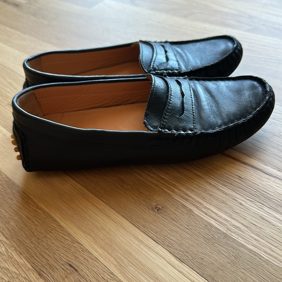 Avellini Loafer Driver Slip On Black Leather Size 6.5 - Picture 7 of 8